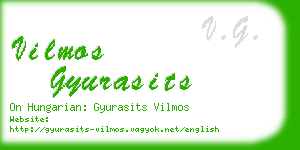 vilmos gyurasits business card